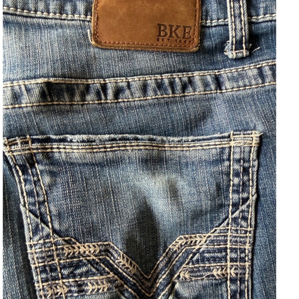 BKE Tyler Jeans Mens 36x32 Blue Straight Leg Medium Wash ABP23244R - Picture 9 of 10